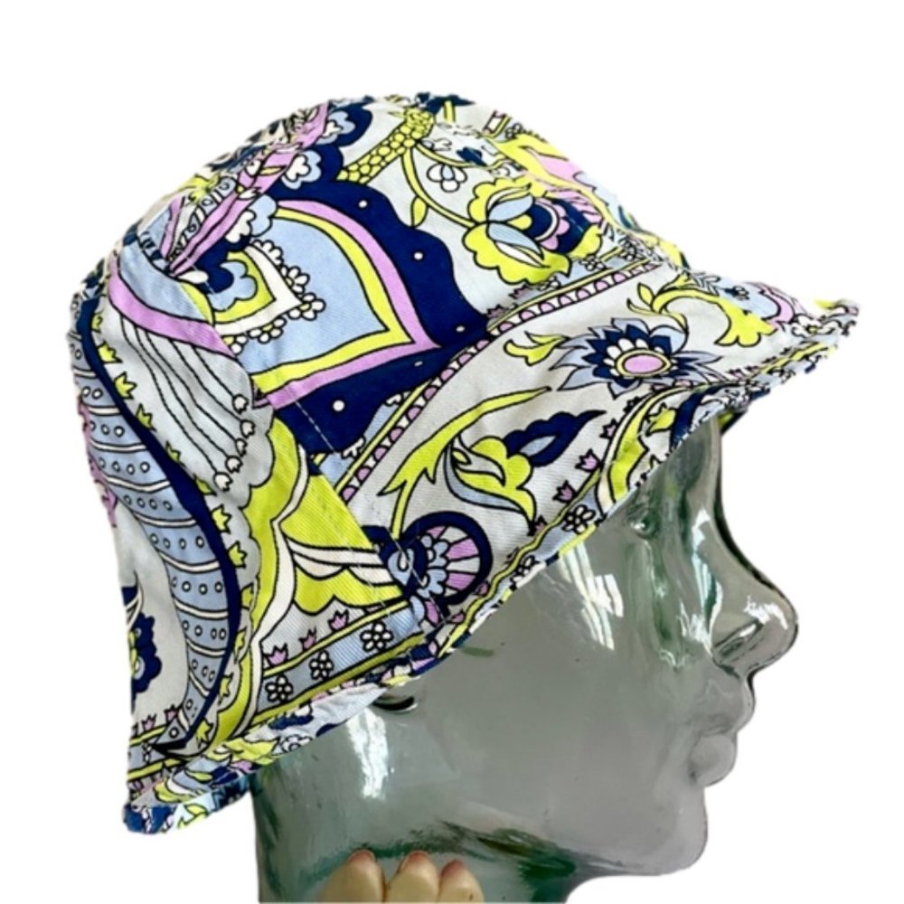Pucci-Inspired Psychedelic Swirly Paisley Pattern Bucket Hat - O/s - Picture 2 of 6